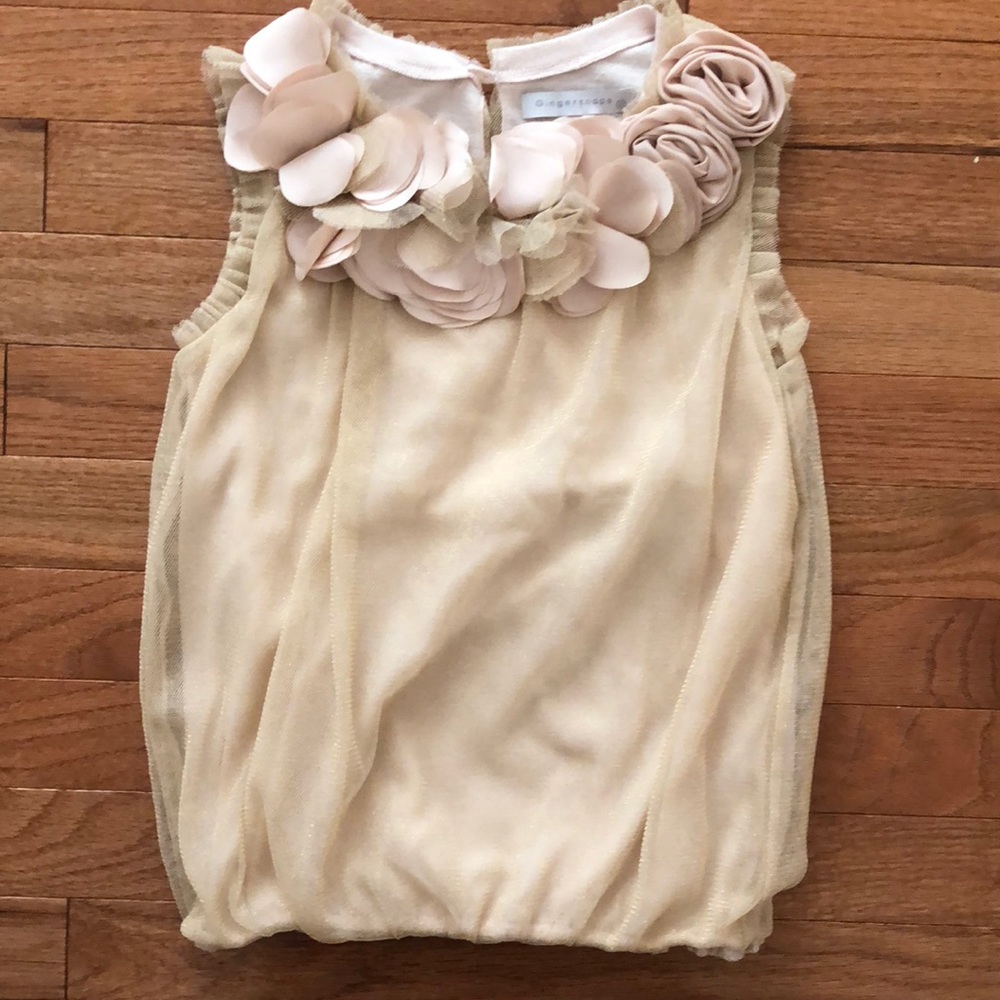 girls gold tank top